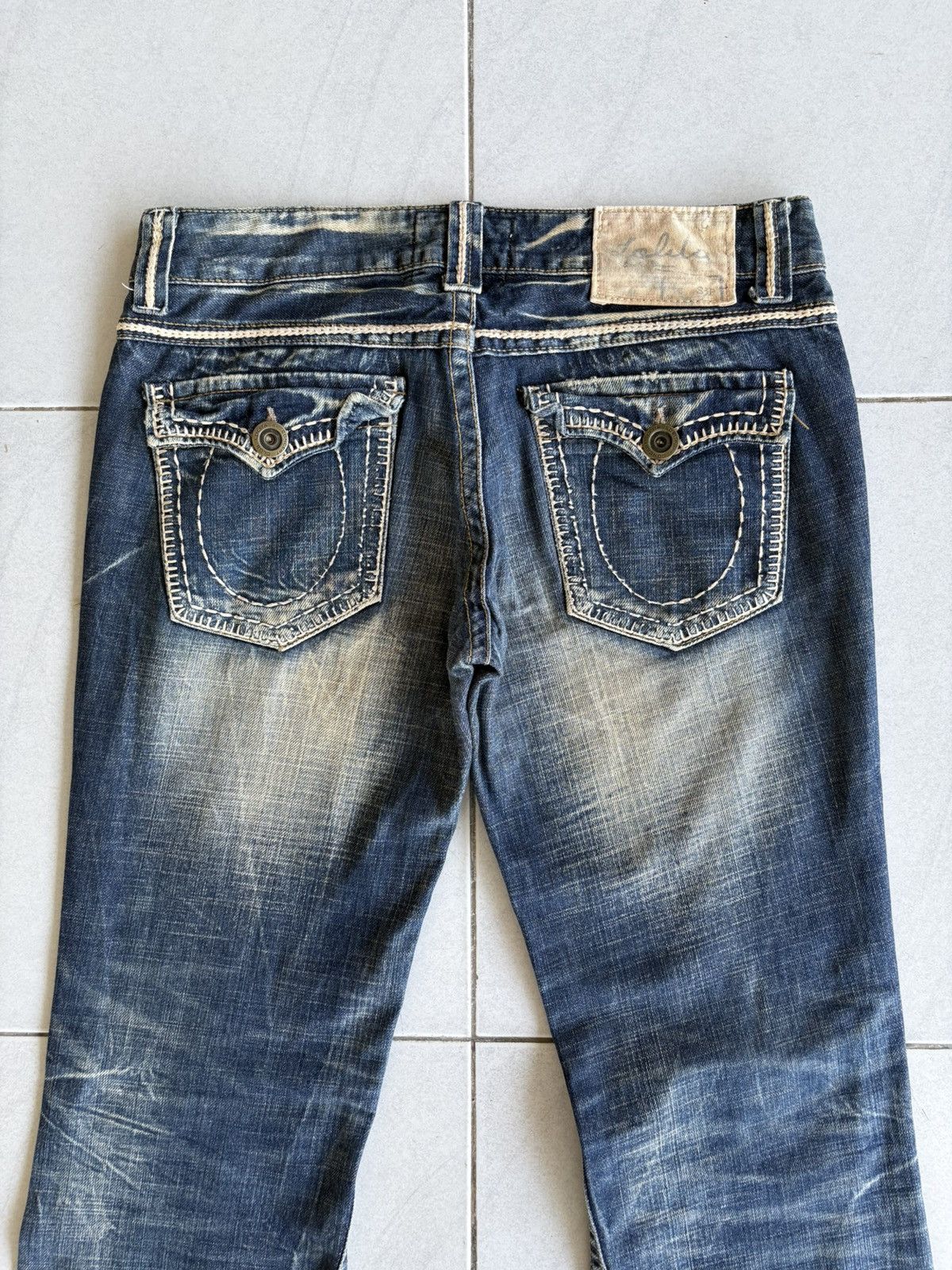 Other Korean Lolita Flared Jeans Streetwear Distressed Denim Size US 33 - 11 Thumbnail