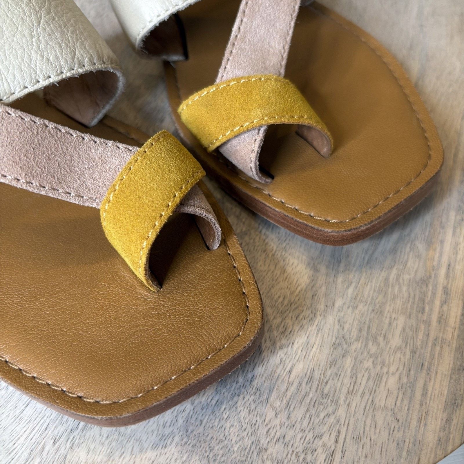 Frye Frye Felix Sandals Women's 7M Leather Slip On Slide Flats Size US 7 / IT 37 - 6 Thumbnail