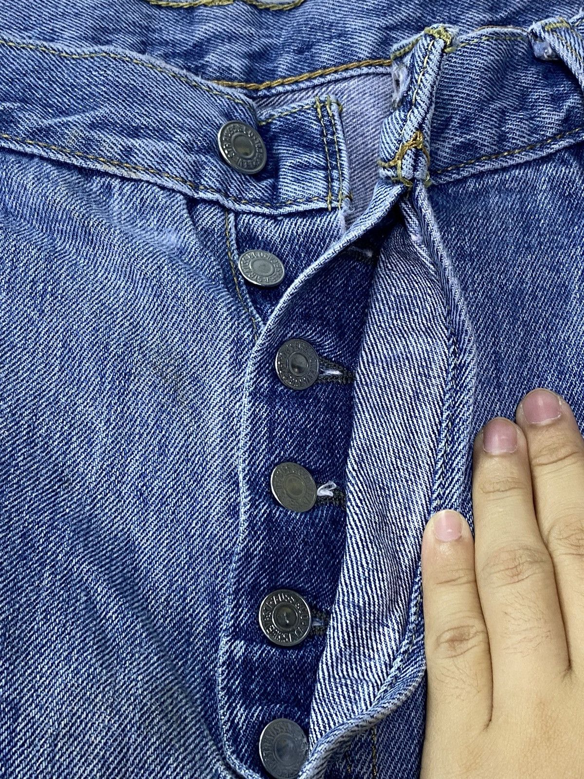 Levi's Vintage Levi’s 502 Distress Jeans Size US 40 / EU 56 - 9 Thumbnail