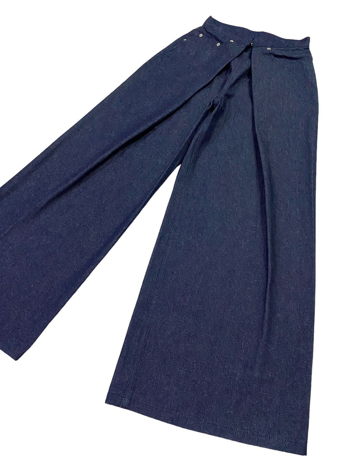 JOHN LAWRENCE SULLIVAN × Japanese Brand John Lawrence Sullivan Rigid Denim Wide Pants Size 25" / US 0 / IT 36 - 21 Thumbnail