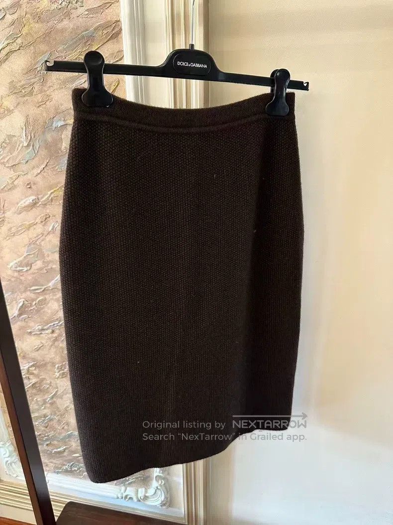 Other Hermes Chocolate Brown Wool Skirt Size 26" / US 2 / IT 38 - 2 Thumbnail