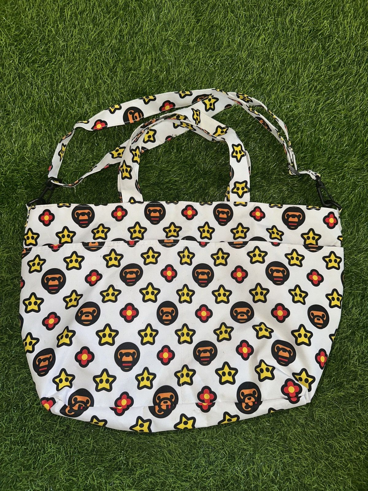 Bape Bape baby milo monogram star monogram tote bag Size ONE SIZE - 3 Thumbnail