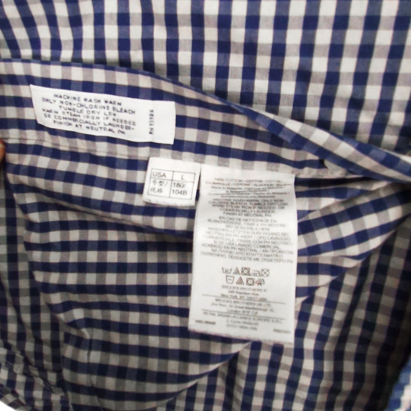 Brooks Brothers BROOKS BROTHERS 346 Men's L Slim Fit Cotton Button Shirt Size US L / EU 52-54 / 3 - 7 Thumbnail