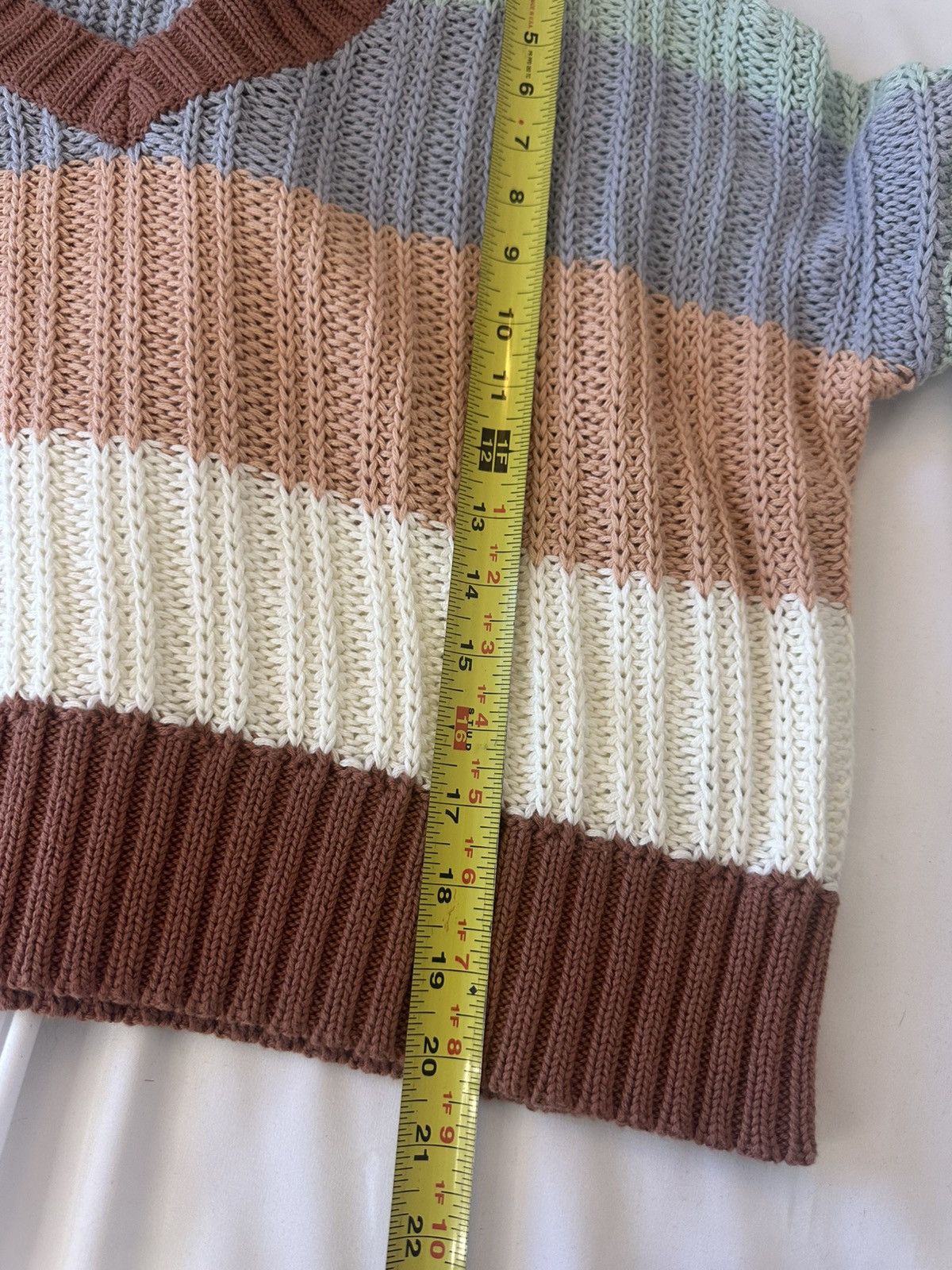 Aeropostale Aeropostale Nwt/Medium Chunky v-Neck Striped Long Sleeve Size M / US 6-8 / IT 42-44 - 5 Thumbnail