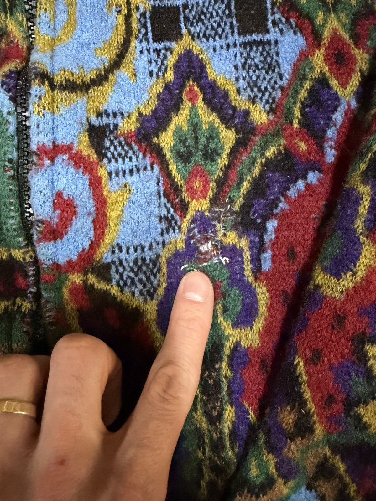 Yoshiyuki Konishi Archival Yoshiyuki Konishi Jacquard Knit Bomber Size US XS / EU 42 / 0 - 8 Thumbnail