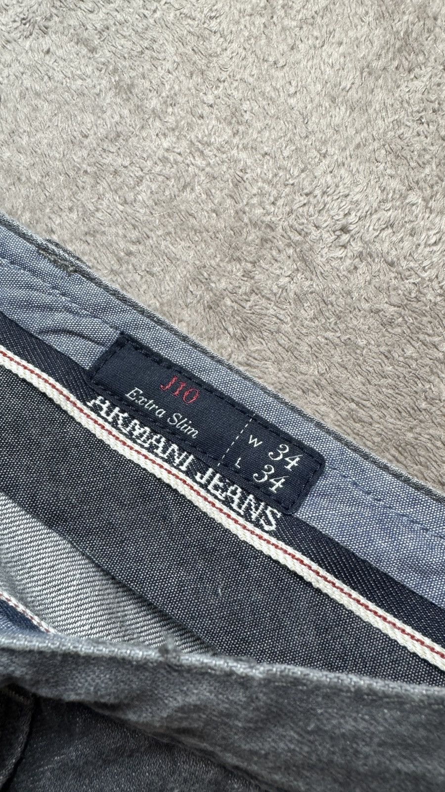 Armani Vintage Slim Fit Wash Jeans Y2K punk diesel ysl purple Size US 34 / EU 50 - 5 Thumbnail