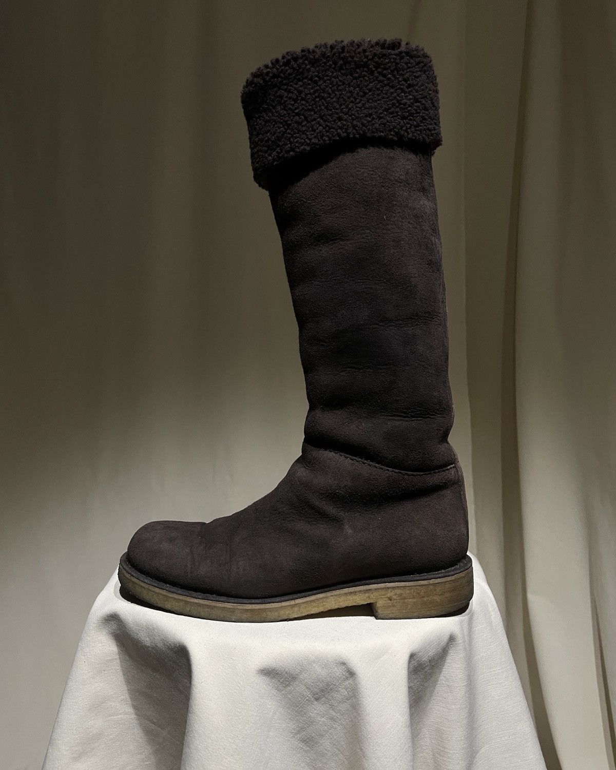 Hermes HERMES by Martin Margiela - Crepe Sole Shearing Long Boots Size US 7 / IT 37 - 2 Thumbnail
