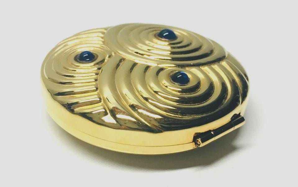 Other Vintage Estee Lauder Gold Swirl Peacock Mini Compact Case Size ONE SIZE - 3 Thumbnail