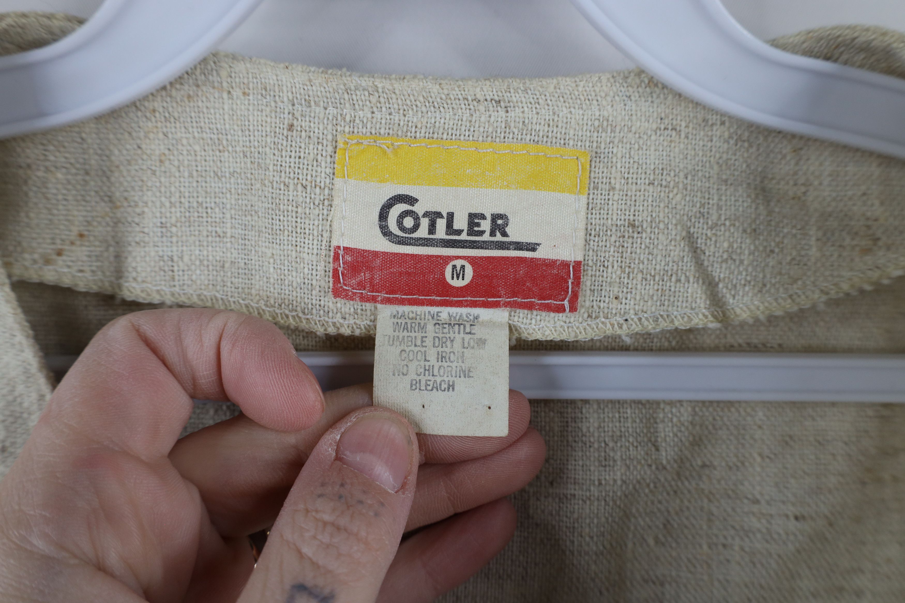 Vintage Vintage 70s Streetwear Burlap Linen Buckle Back Vest USA Size US M / EU 48-50 / 2 - 7 Thumbnail