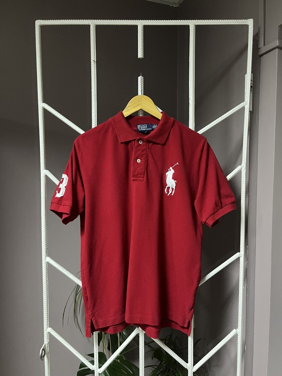 Polo Ralph Lauren Vintage Polo Ralph Lauren Red Big Logo Polo Size US L / EU 52-54 / 3 - 1 Thumbnail
