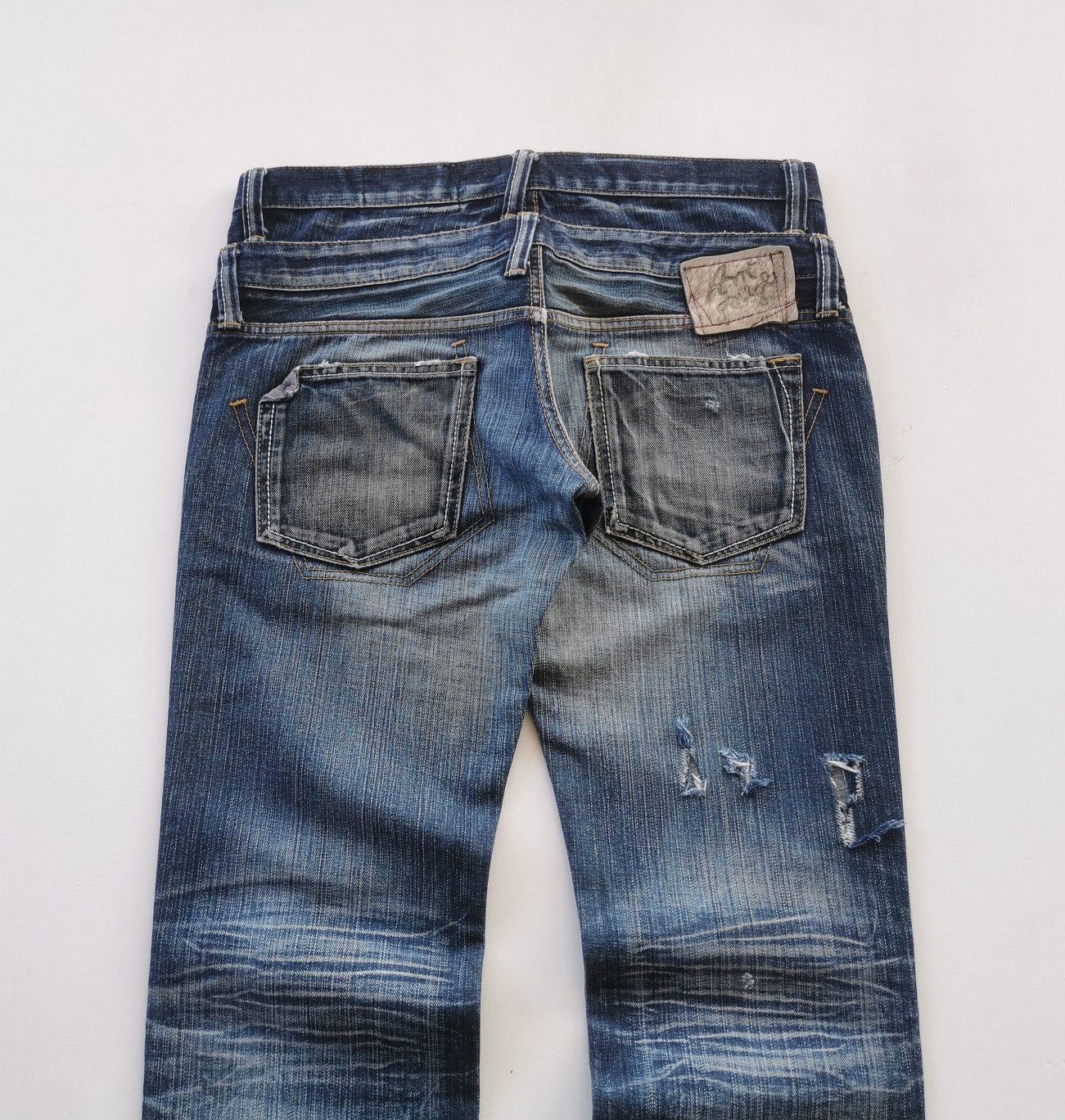 Japanese Brand Antgauge Double Waist Distressed Denim Jeans Size US 33 - 4 Thumbnail