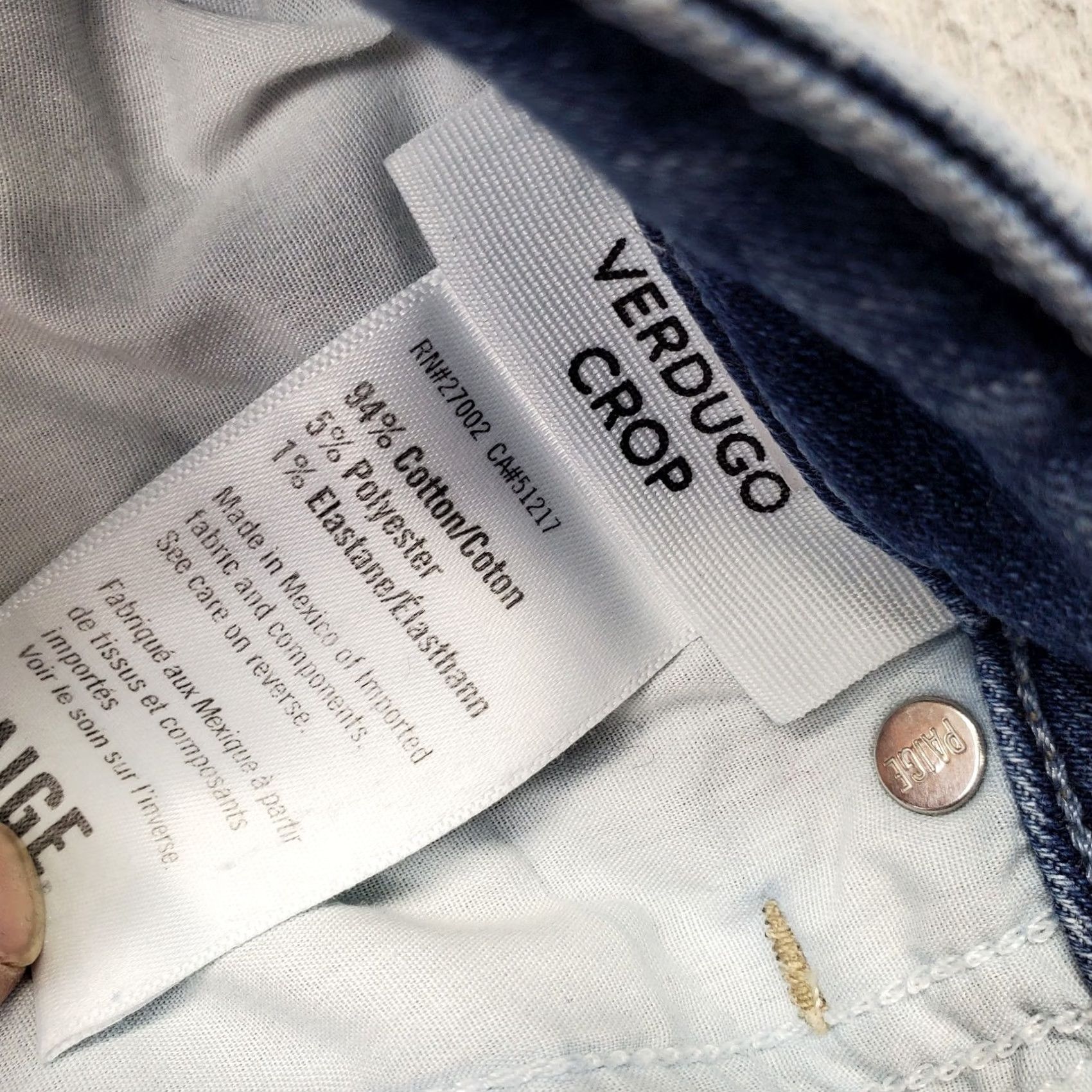 Paige Paige Verdugo Crop Jeans Womens 27 Blue Denim Distressed Skinny Leg Size 27" / US 4 / IT 40 - 7 Thumbnail