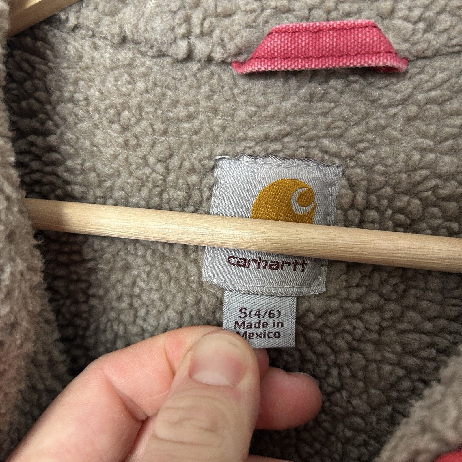 Carhartt Y2K Carhartt Sherpa-Lined Hooded Detroit Jacket “Crabapple” Size S / US 4 / IT 40 - 10 Thumbnail