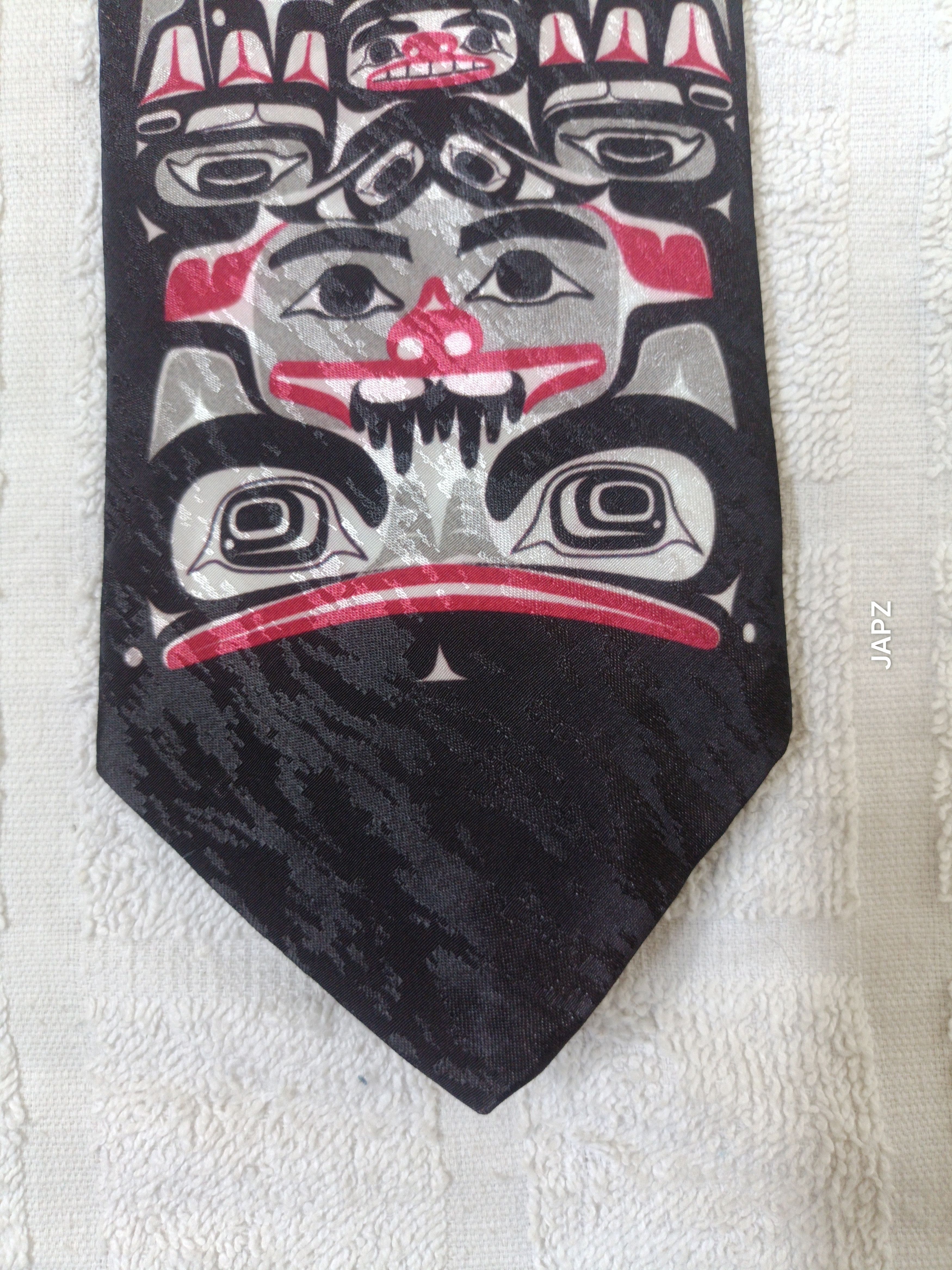 Vintage Vintage Aztec Inca art silk tie Size ONE SIZE - 2 Thumbnail