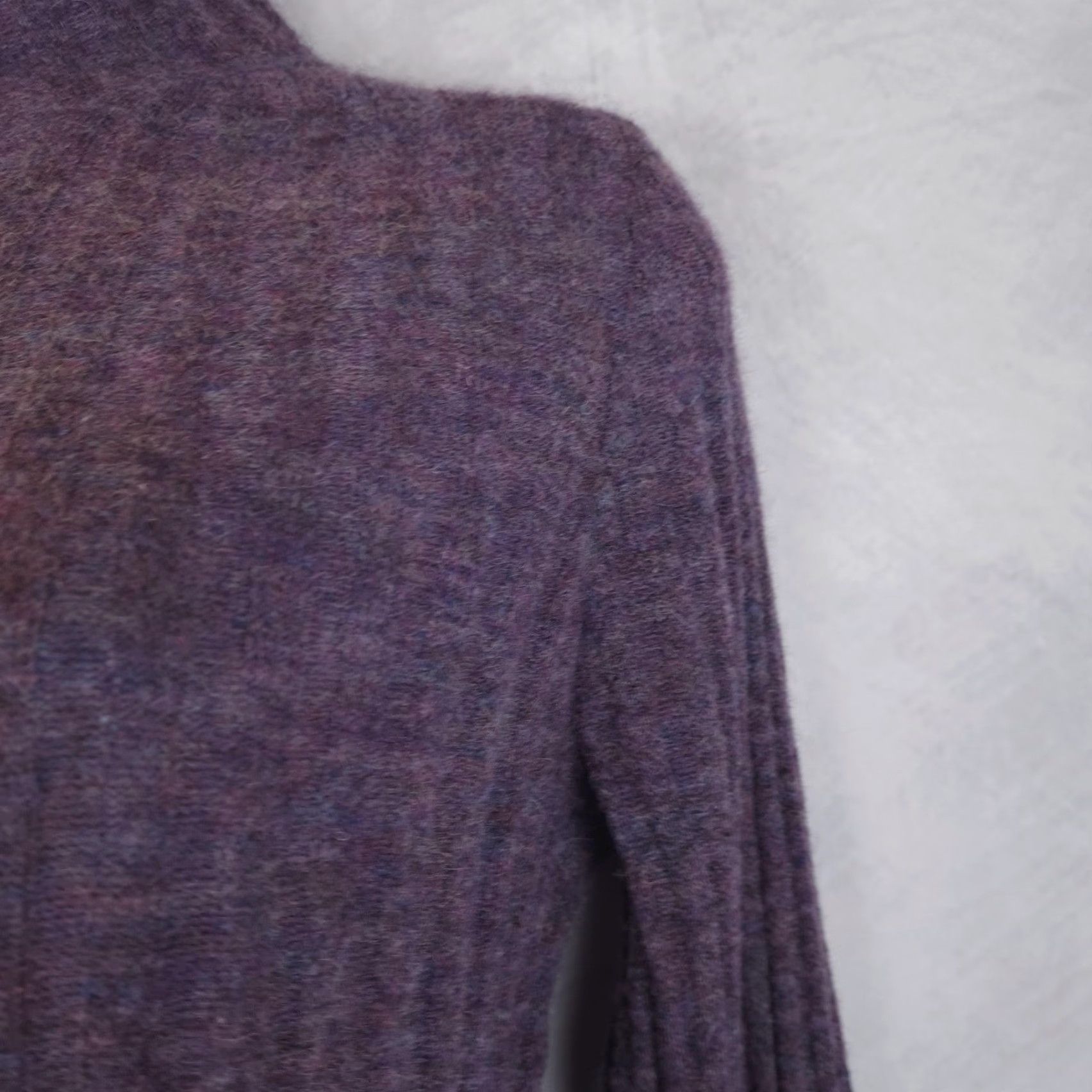 Madewell Madewell Sweater Womens Medium Purple Alpaca Mock Neck Ribbed Knit Pullover Size M / US 6-8 / IT 42-44 - 5 Thumbnail