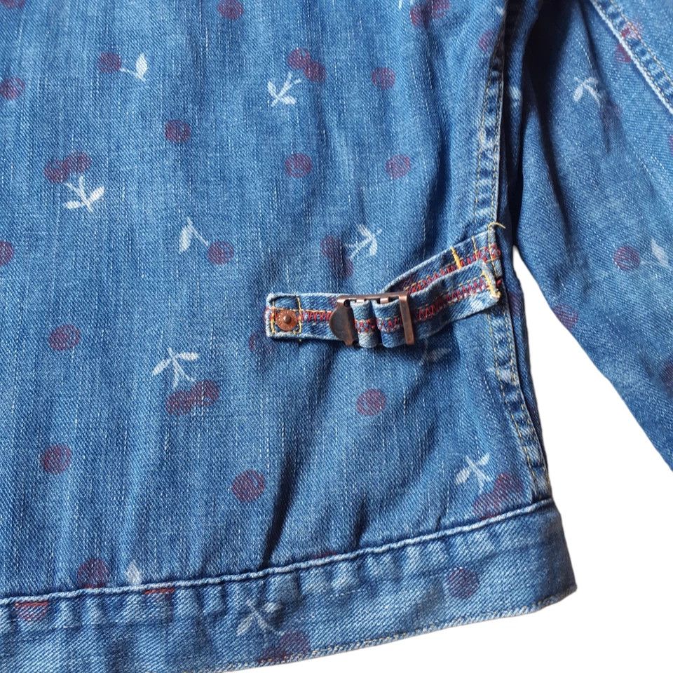 Hysteric Glamour Hysteric Glamour Cherry Print Denim Jacket Cinch Back Size S / US 4 / IT 40 - 10 Thumbnail