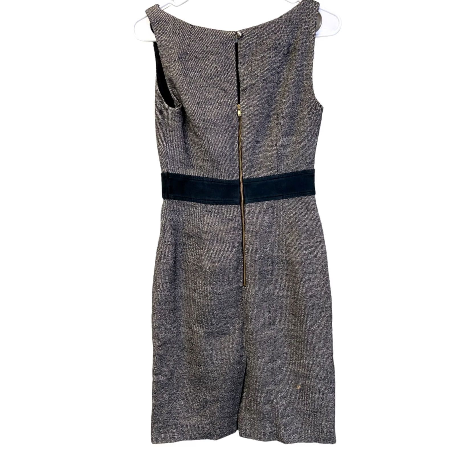 MILLY VINTAGE Milly of New York Dress Size 0 Black Sleeveless Back Zip USA Womens Size XS / US 0-2 / IT 36-38 - 3 Thumbnail