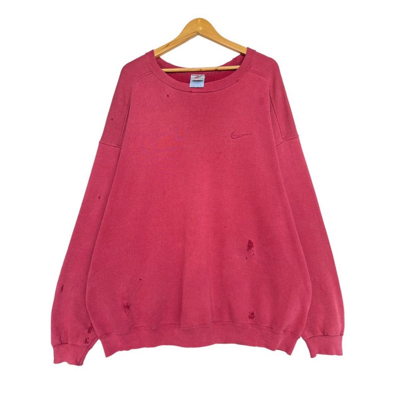 Nike Vintage 90s Nike Sweatshirt Nike Faded Distressed Thrashed Size US XXL / EU 58 / 5 - 1 Thumbnail