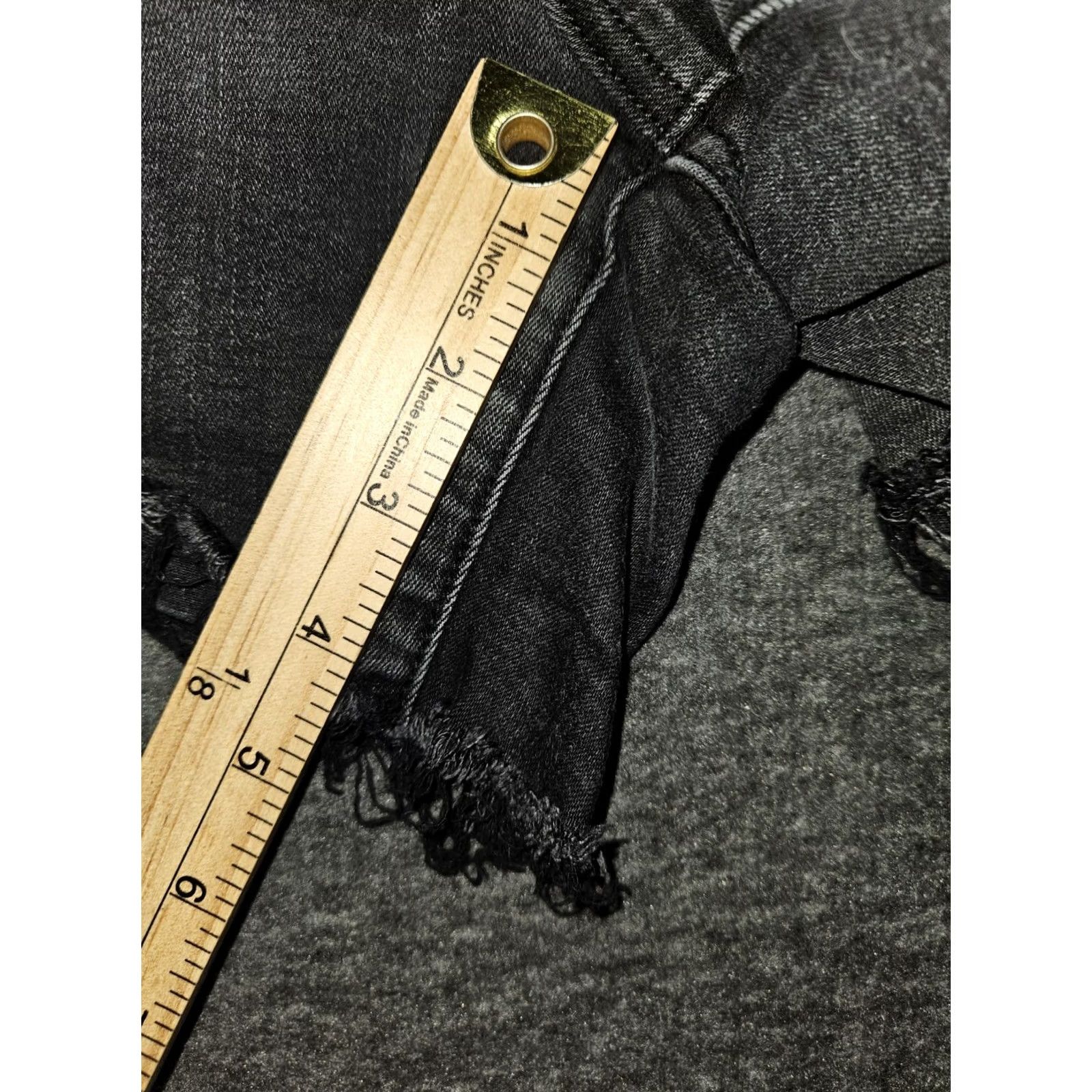 American Eagle Outfitters American Eagler Super High Rise Shortie Shorts Distressed Cutoff Women's 12 Size 34" / US 12 / IT 48 - 7 Thumbnail