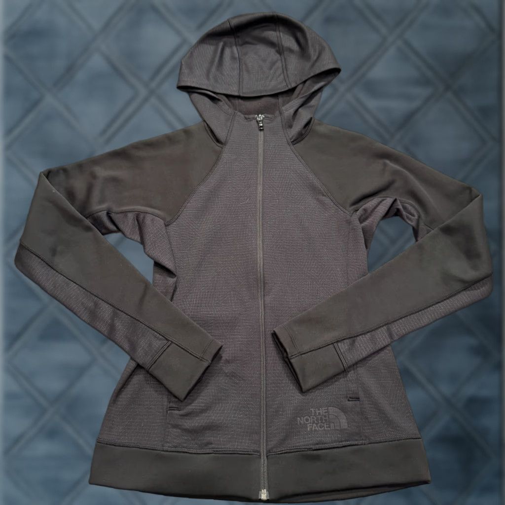The North Face Jacket Womens Xs Flashdry Hoodie Full Zip Fleece Stretch Outdoor in Black