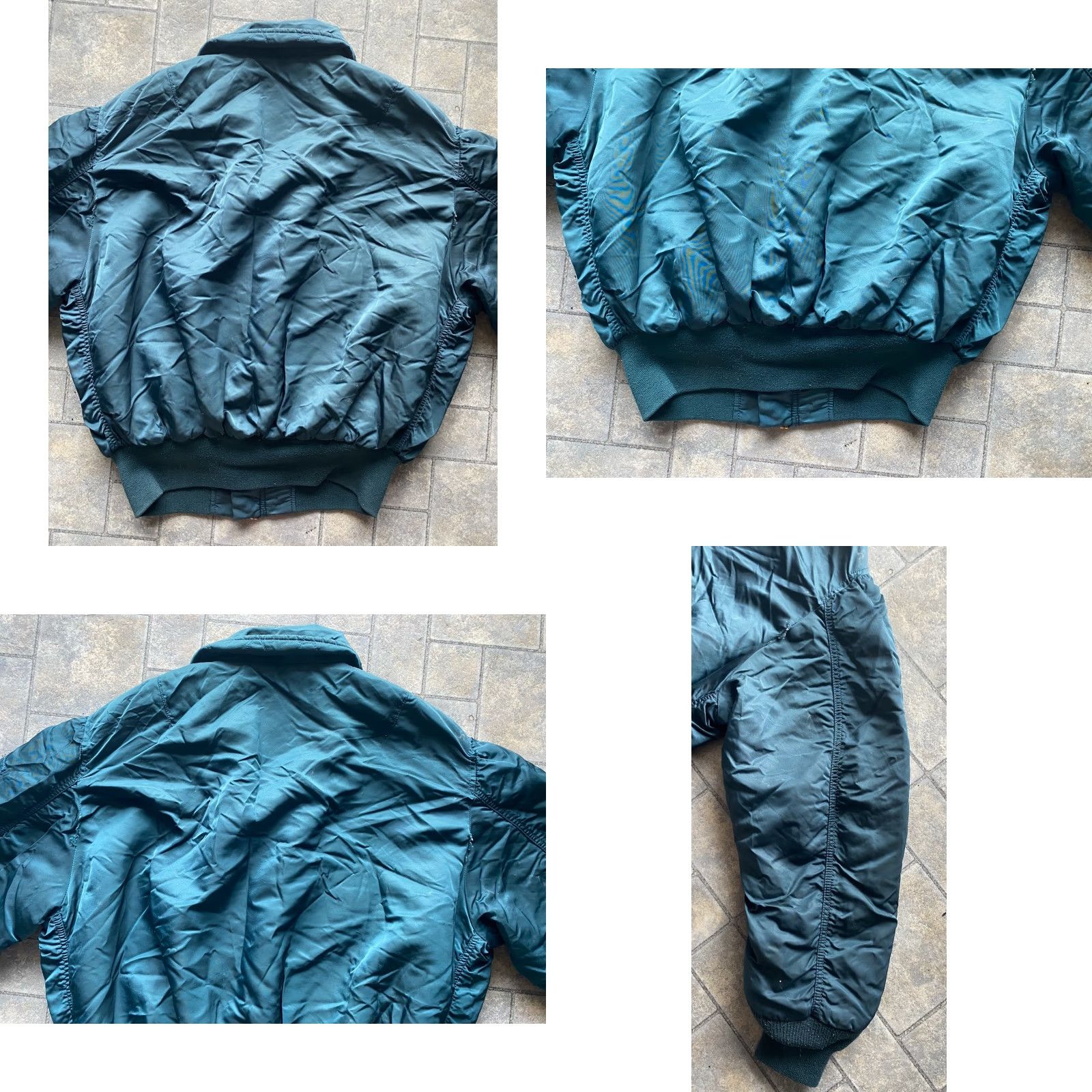 Vintage Alpha Industries Flying Jacket Flight Flyers Green Men’s Large Missing Collar Mens Size US L / EU 52-54 / 3 - 10 Thumbnail