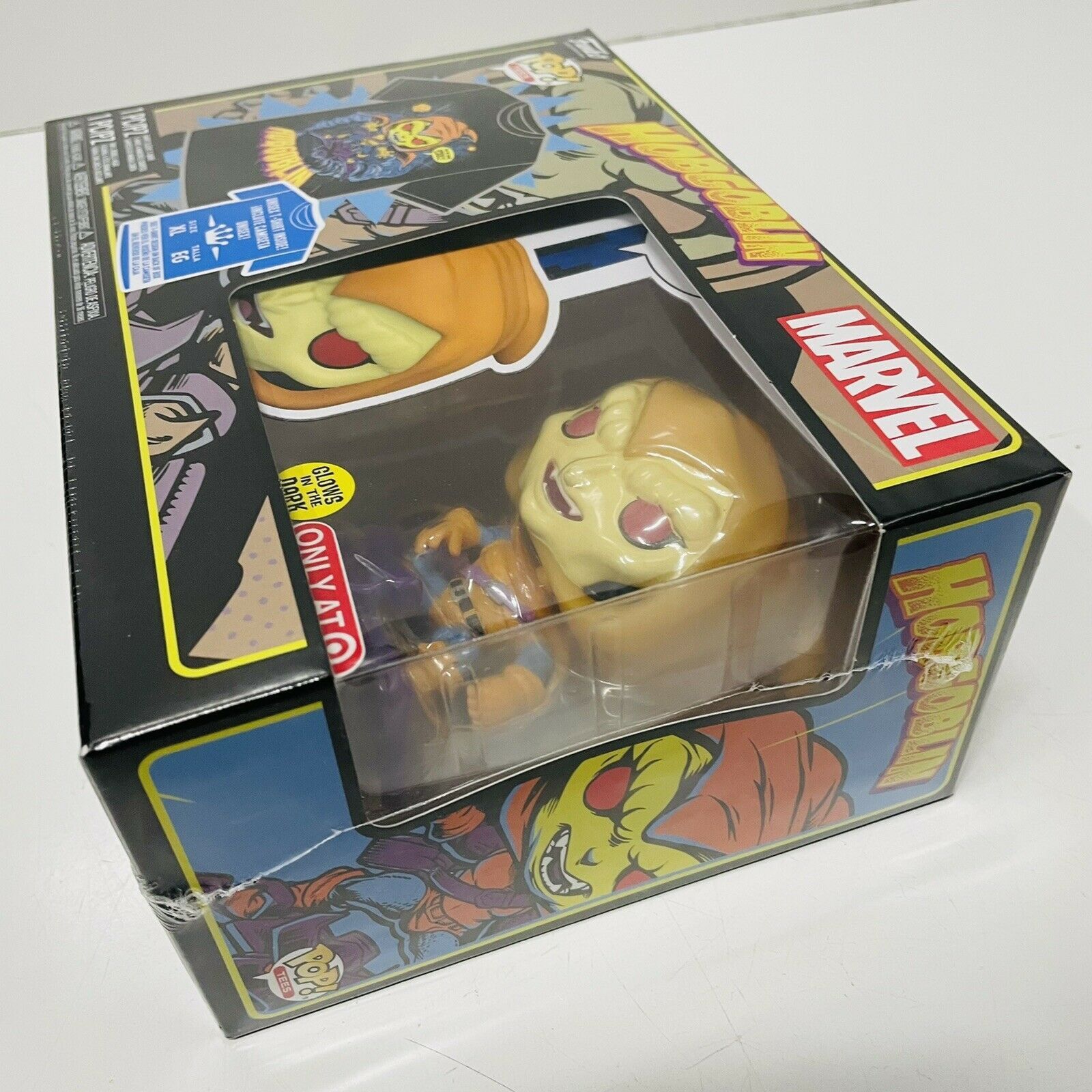 Marvel Comics Funko Pop Hobgoblin GLOW #959 Pop & Tee Shirt NEW Rare XL Size US XL / EU 56 / 4 - 4 Thumbnail