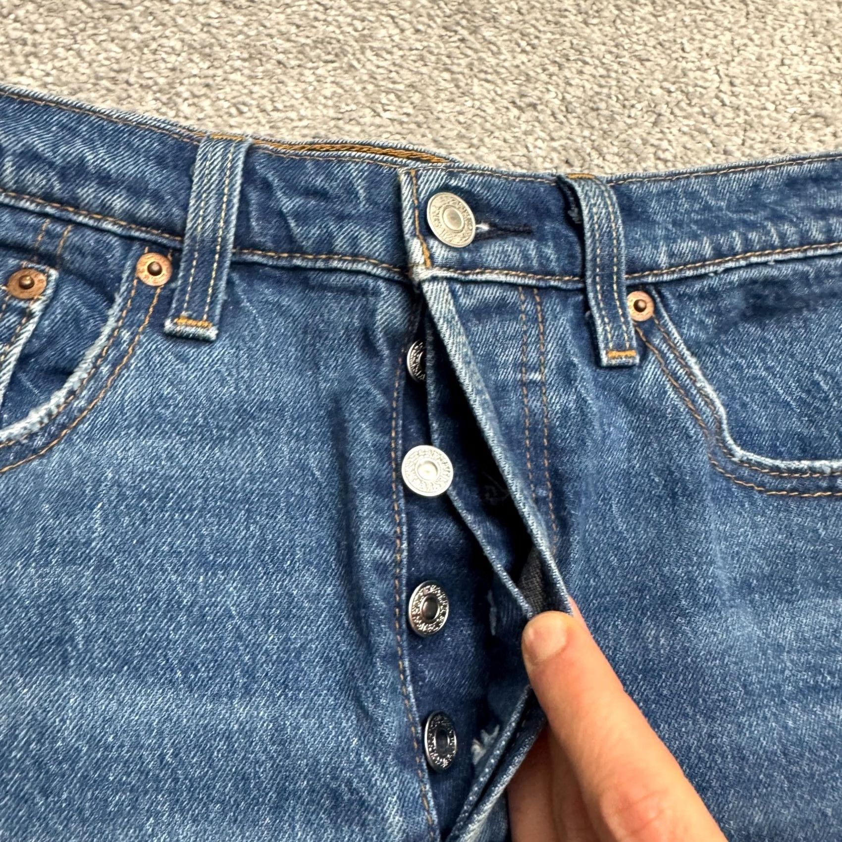 Levi's Levi's 501 Jeans Womens Regular Straight Denim Blue High Rise 28x26 Vintage No Size 42" / US 20 - 3 Thumbnail