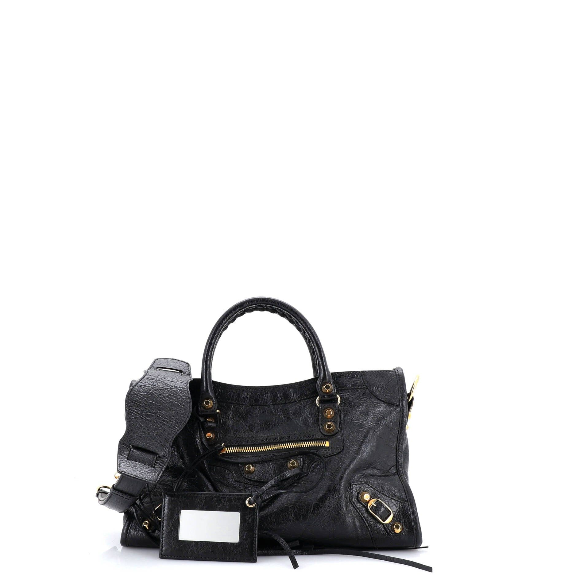 Balenciaga Logo Strap City Classic Studs Bag Size ONE SIZE - 1 Thumbnail