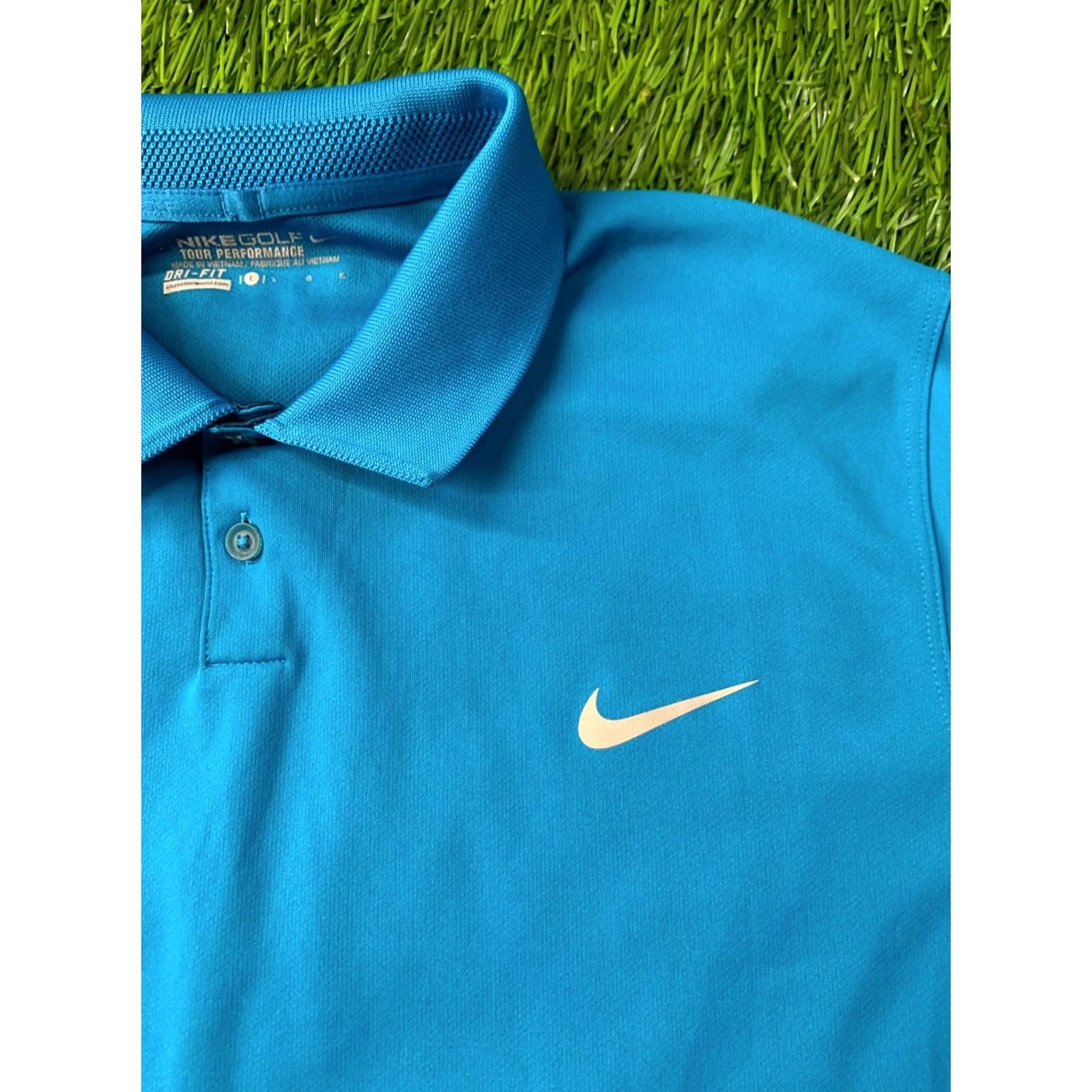 Nike NIKE Golf Dri-FIT 2015 Men Polo Shirt Jersey Size L Blue and Red Polo Men Size US L / EU 52-54 / 3 - 3 Thumbnail