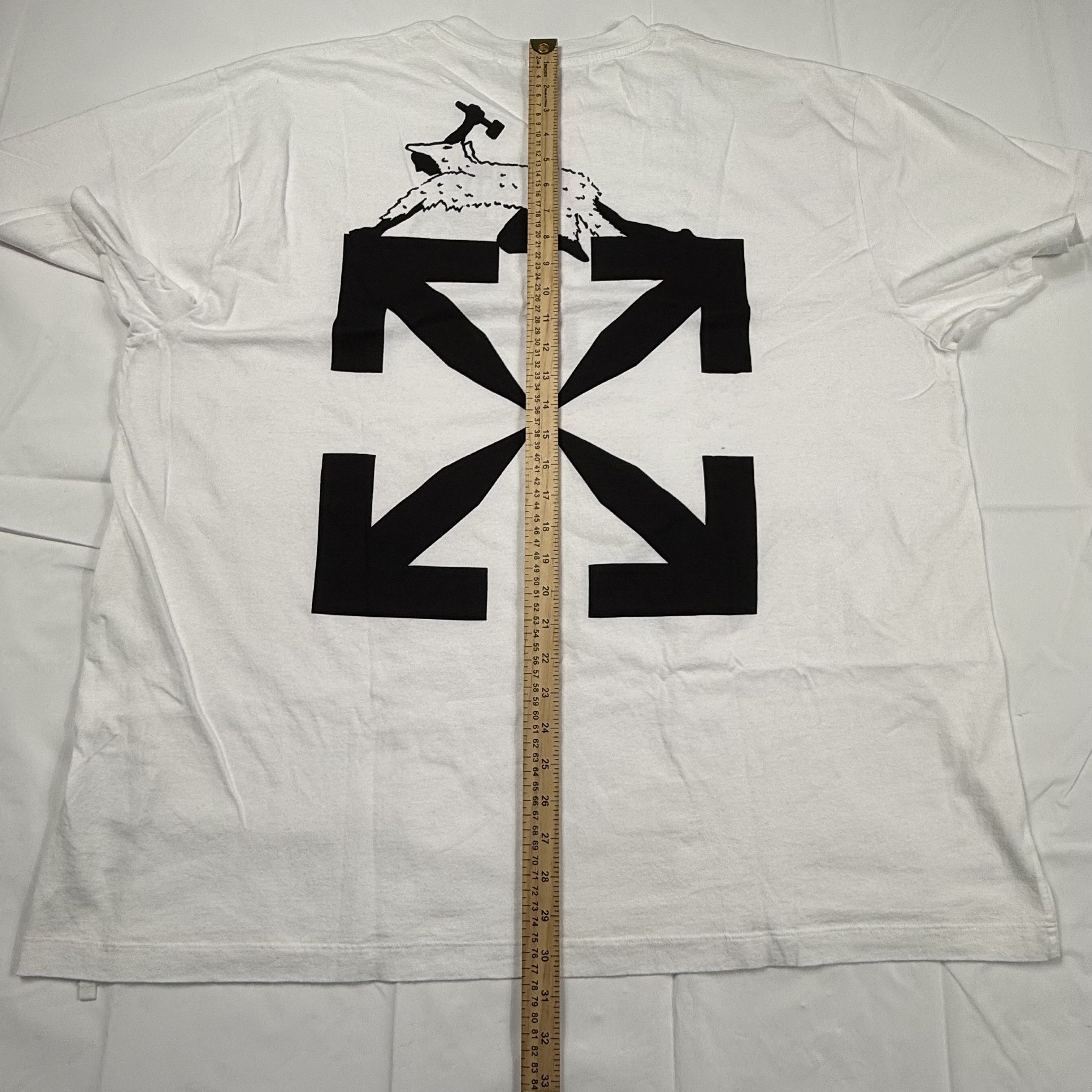 Off-White Off-White Bulldozer Globe Arrows Graphic T-Shirt White Size US L / EU 52-54 / 3 - 7 Thumbnail