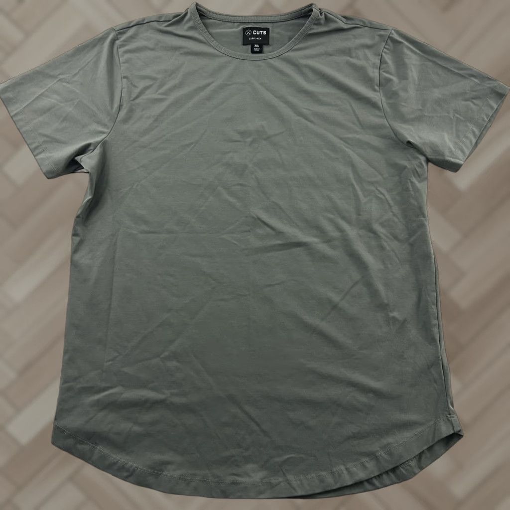Cuts CUTS Crew Neck Short Sleeve T Shirt Men 2XL Gray Cotton Size US XXL / EU 58 / 5 - 1 Thumbnail