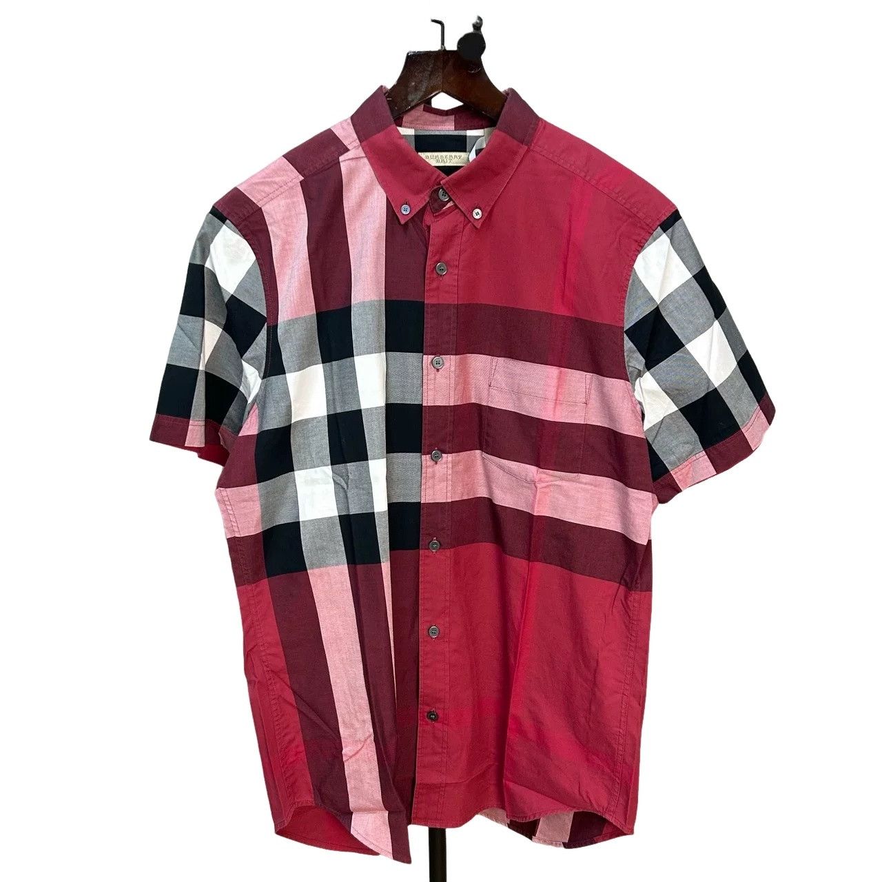 Burberry Burberry Brit Red Plaid Button Up Shirt Size M Size US M / EU 48-50 / 2 - 1 Thumbnail