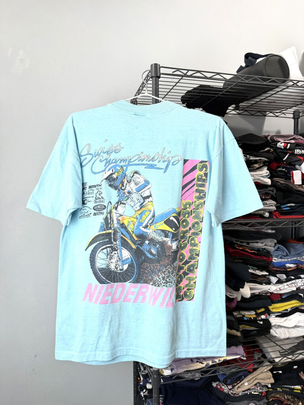 Vintage 80-90’s Vintage Motocross Championships Racing T Shirt Size US L / EU 52-54 / 3 - 9 Thumbnail