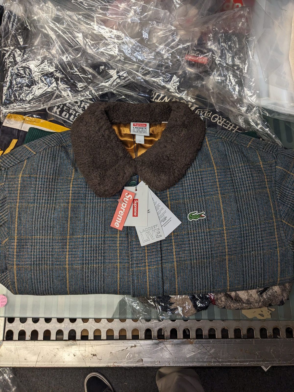 Supreme FW19 SUPREME LACOSTE WOOL BOMBER JACKET PLAID S Size US S / EU 44-46 / 1 - 6 Thumbnail