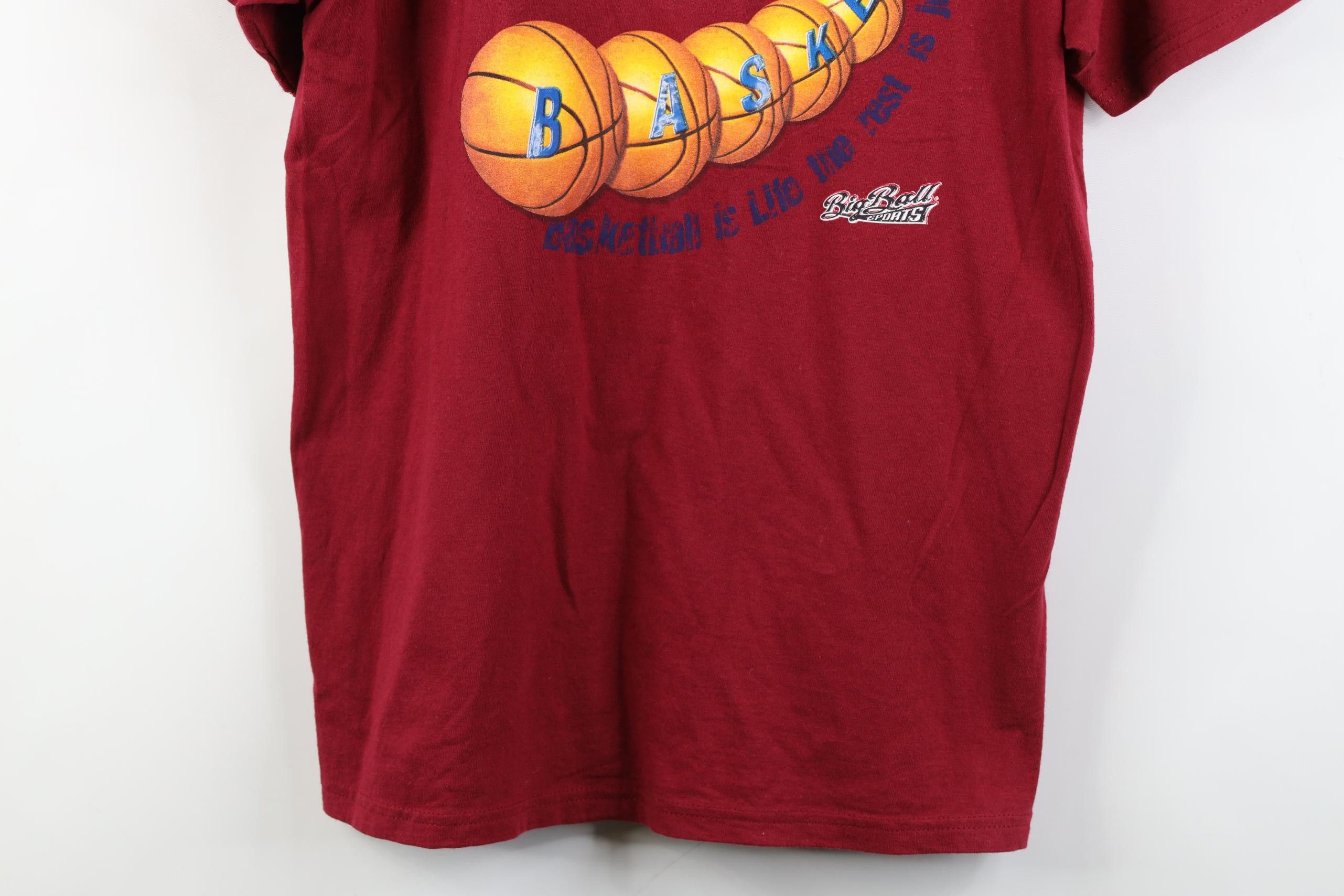 Vintage Vintage 90s Spell Basketball Short Sleeve T-Shirt Red Cotton Size US S / EU 44-46 / 1 - 3 Thumbnail