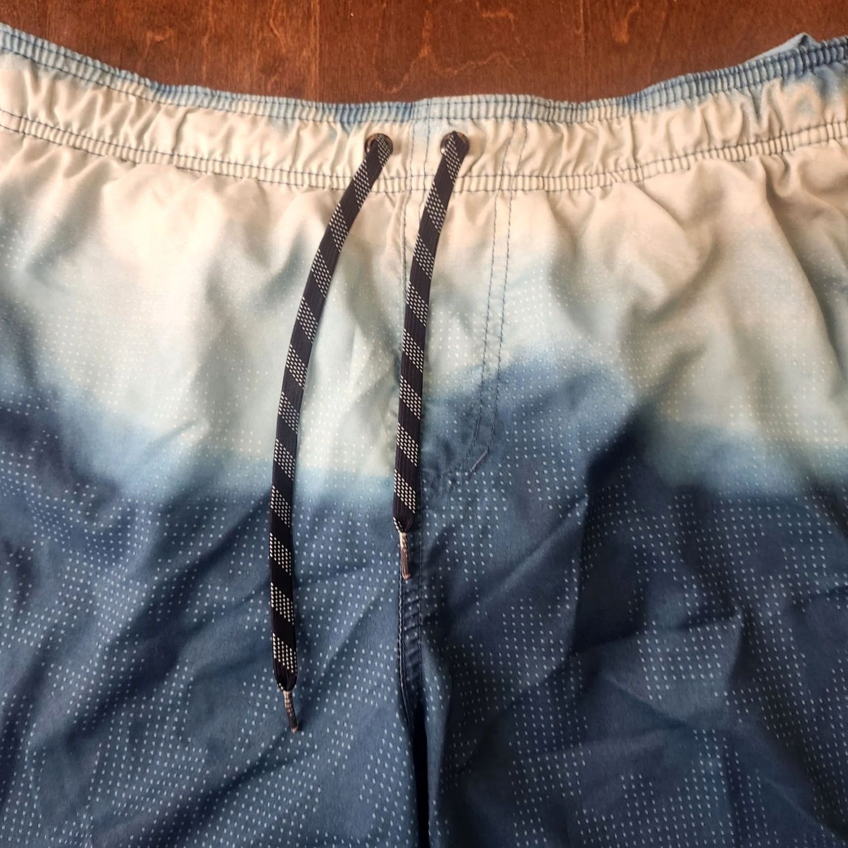 Nike Nike Swim Trunks Mens Medium Blue Gradient Board Shorts Drawstring Size US 31 - 5 Thumbnail