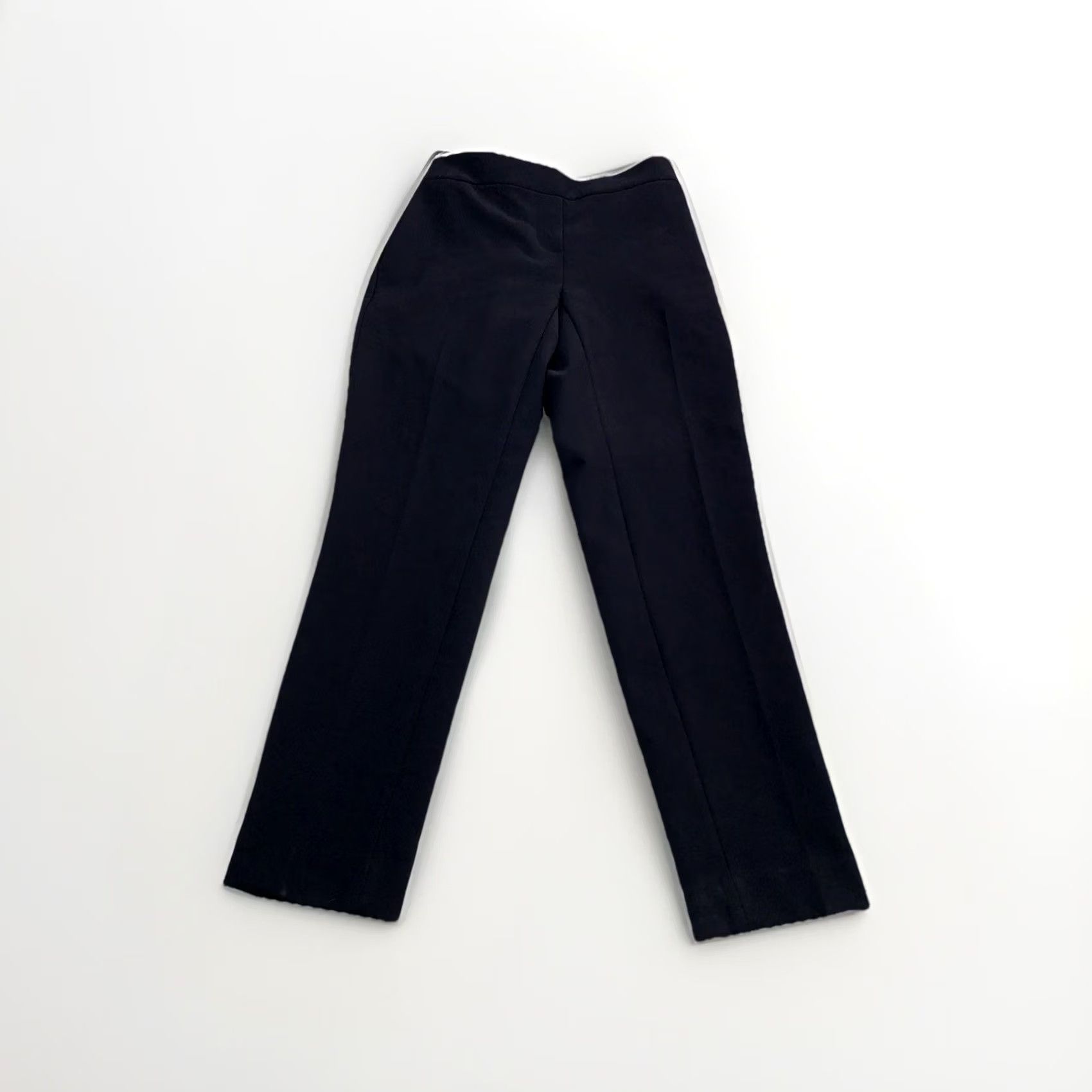 Calvin Klein Calvin Klein Slim Leg Cropped Trousers Pull On Womens 00 Black Polyester Blend Slimming Career Pant Size 24" / US 00 / IT 34 - 3 Thumbnail