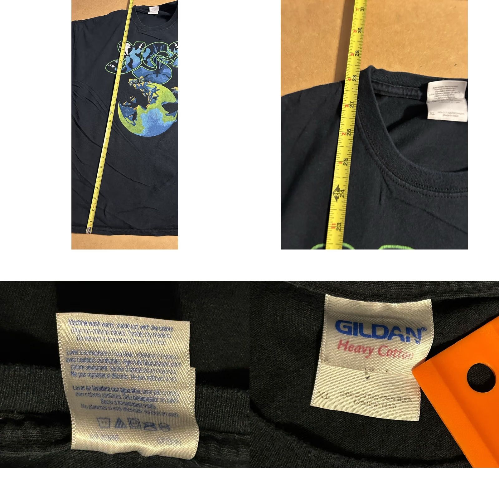 Gildan Yes Band 2014 Tour Shirt Men XL Black Short Sleeve Double Sided Rock Roll Size US XL / EU 56 / 4 - 9 Thumbnail