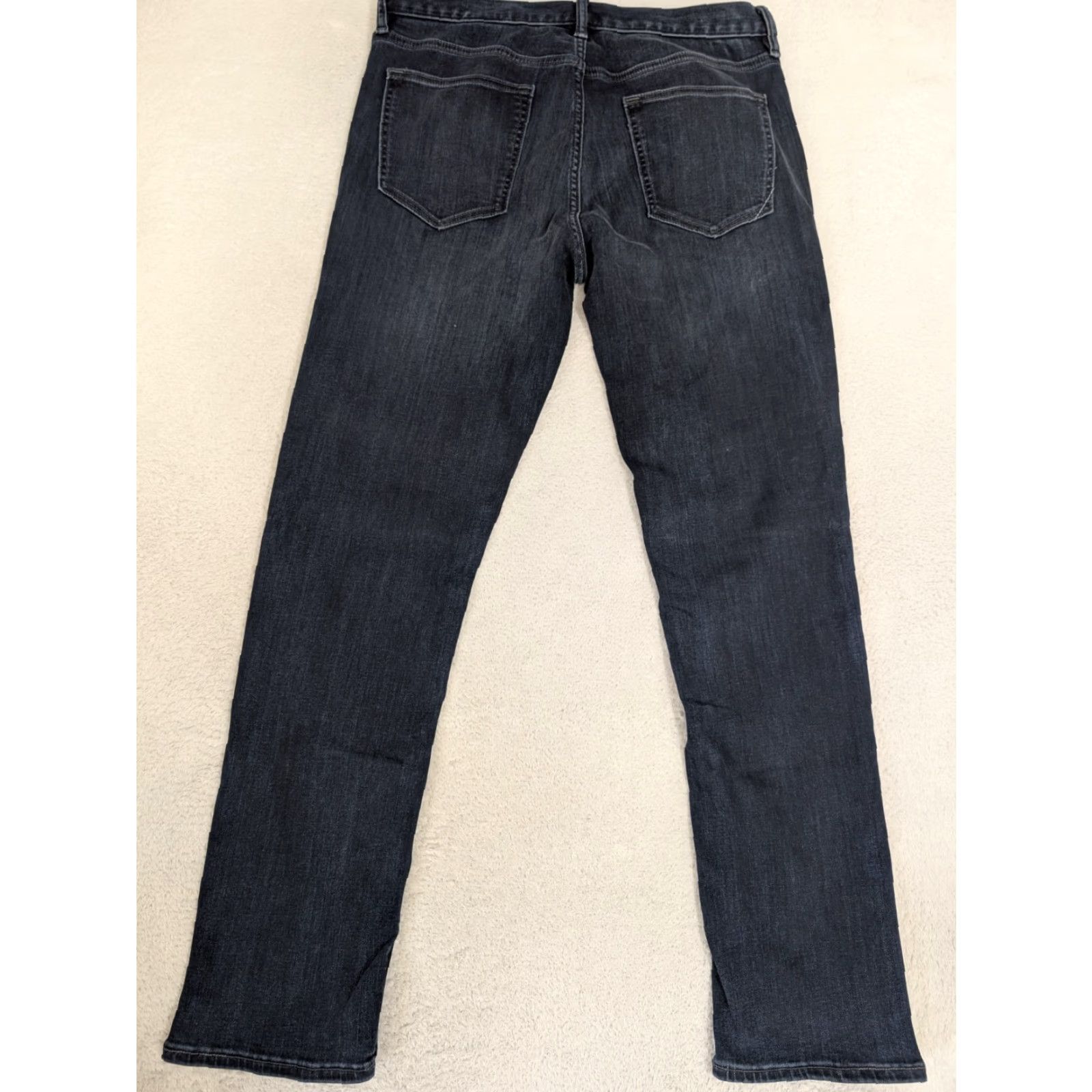 Banana Republic Banana Republic The Traveler Slim Jeans Men 33x32 Blue Denim Stretch Slim Straight 5-Pocket Logo Zipper Button Regular Rise Mid Vintage No Size US 33 - 8 Thumbnail