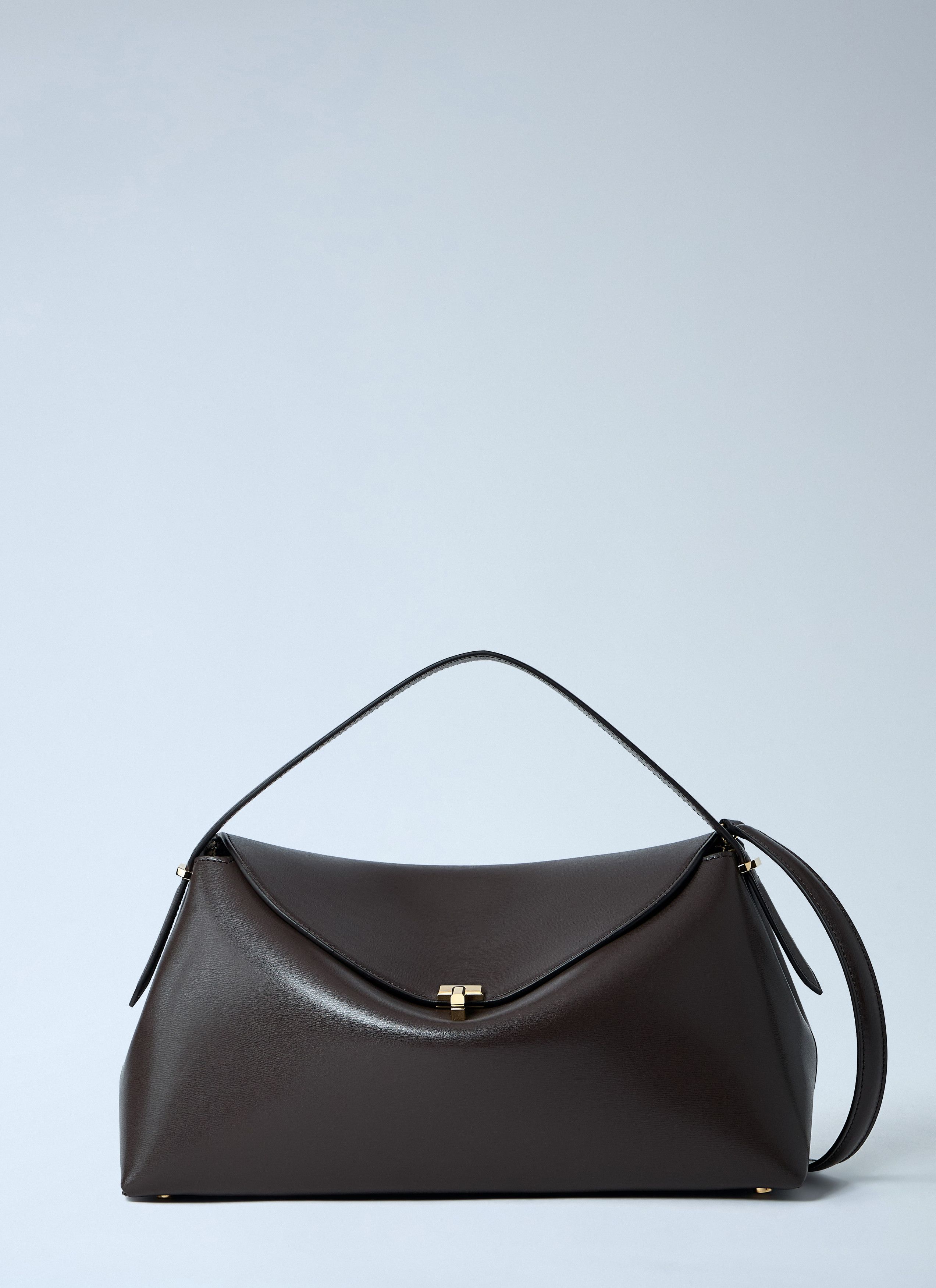 T-Lock Leather Top-Handle Bag