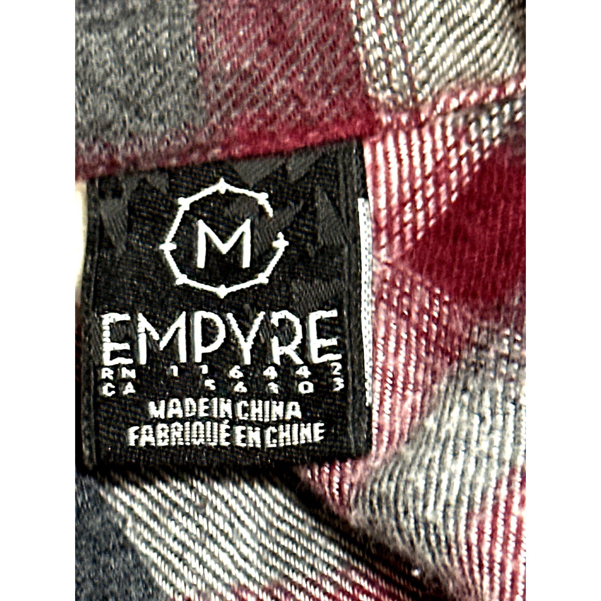 Empyre Empyre Hooded Plaid Flannel Shirt Jacket Burgundy Gray Ombre Size S / US 4 / IT 40 - 7 Thumbnail