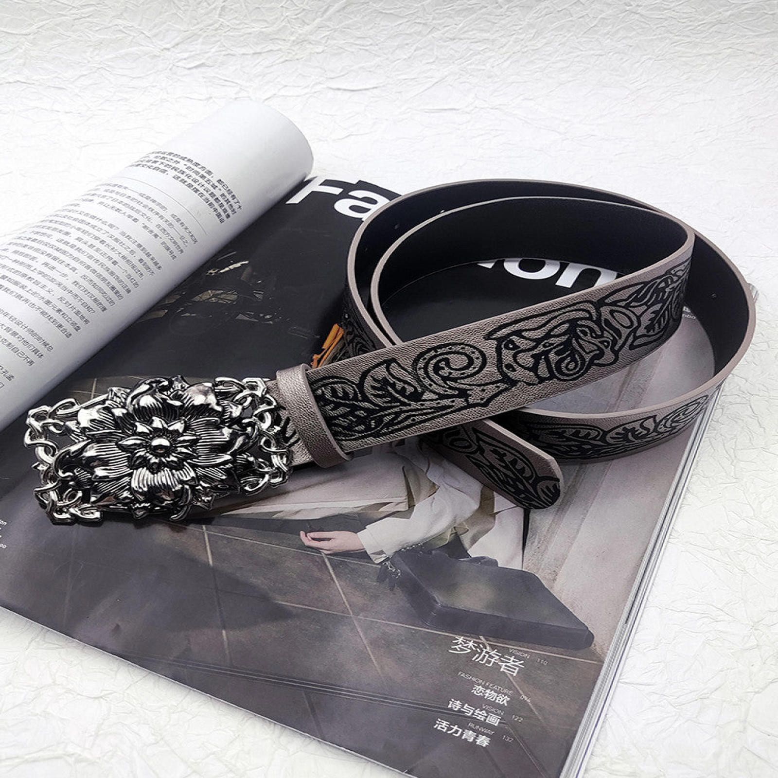 Other Floral Design Leather Belts with Unique Buckles Size ONE SIZE - 5 Thumbnail
