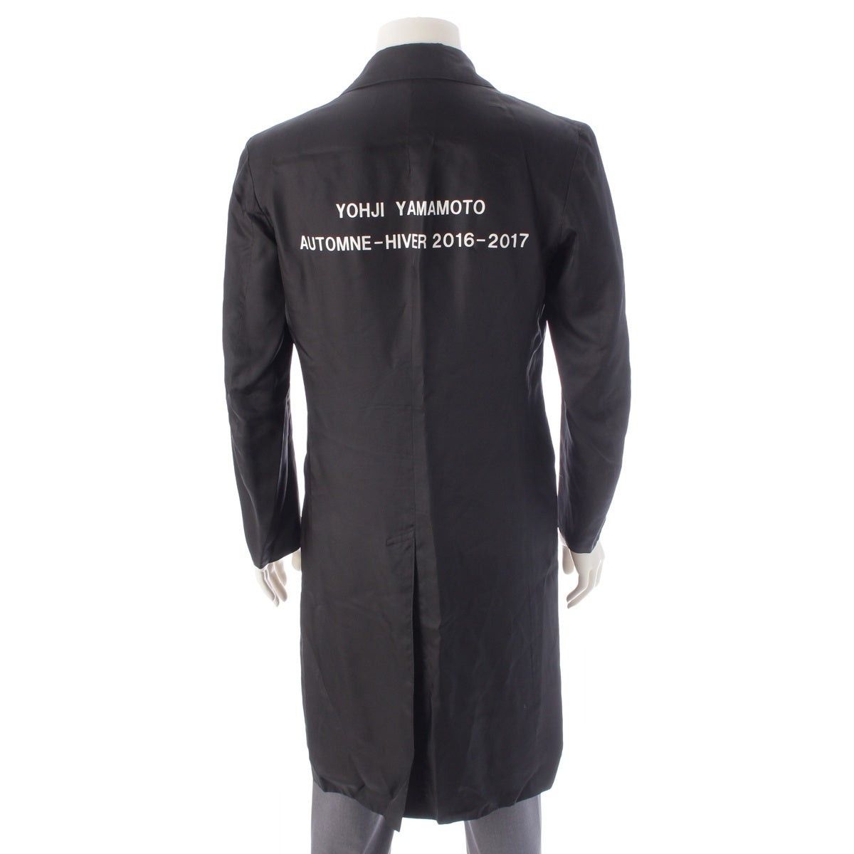 Yohji Yamamoto Yohji Yamamoto - Back Print Staff Long Jacket Coat black Size US S / EU 44-46 / 1 - 1 Thumbnail