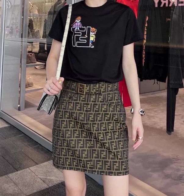 Fendi FENDI Brown Monogram Short Skirt 32 95 New Size 24" / US 00 / IT 34 - 5 Thumbnail