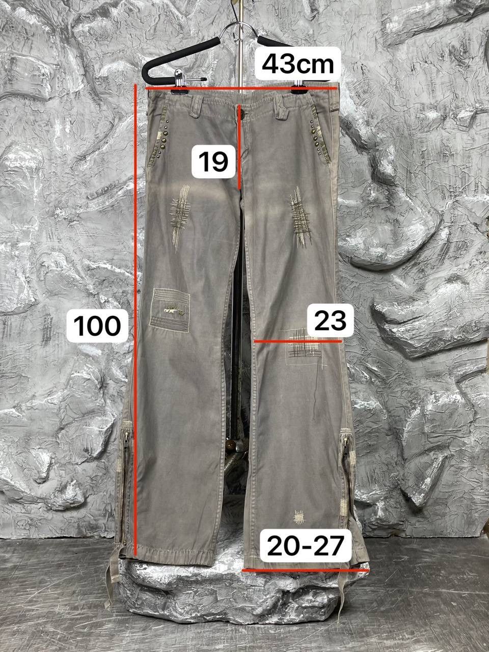 Hysteric Glamour × If Six Was Nine × Japanese Brand Y2K Punk Japan Rag Distressed Fade Bootcut Zip Pants Size 30" / US 8 / IT 44 - 13 Thumbnail