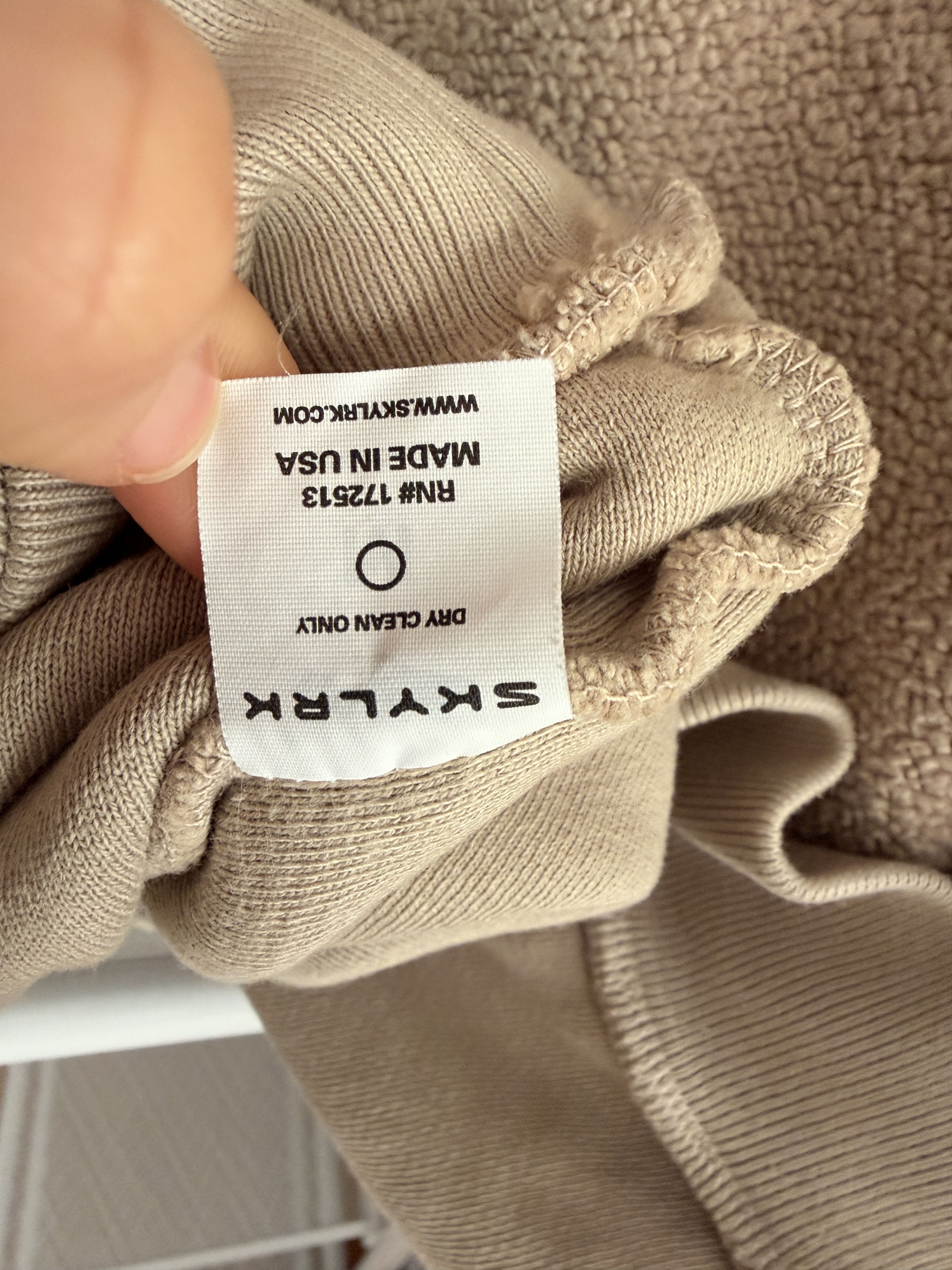 SKYLRK SKYLRK Reverse Hoodie Almond - M Size US M / EU 48-50 / 2 - 8 Thumbnail