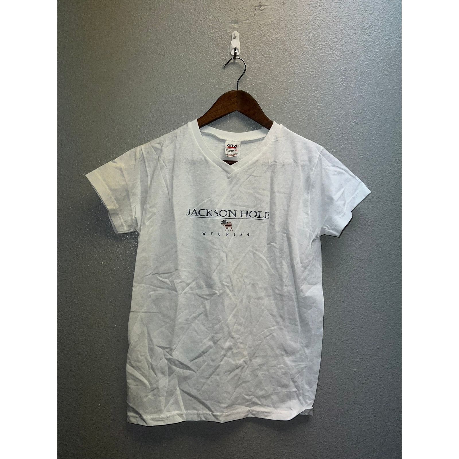 Anvil Womens Jackson Hole Shirt Wyoming Top Tee Grahic Vintage S Size S / US 4 / IT 40 - 1 Thumbnail