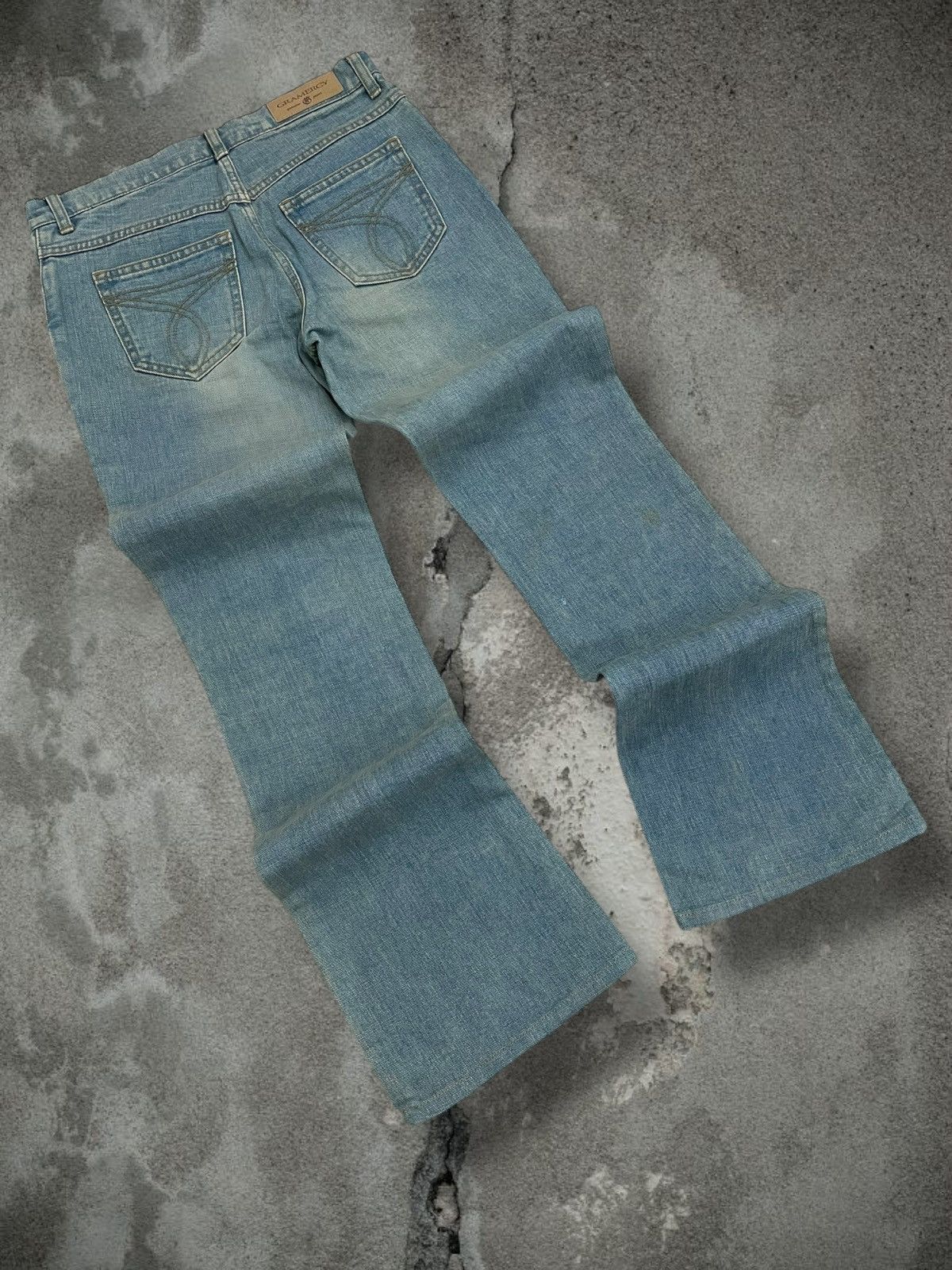 Japanese Brand Vintage 90s Japan Designer Gramercy Mudwash Blue Denim Size US 28 / EU 44 - 12 Thumbnail