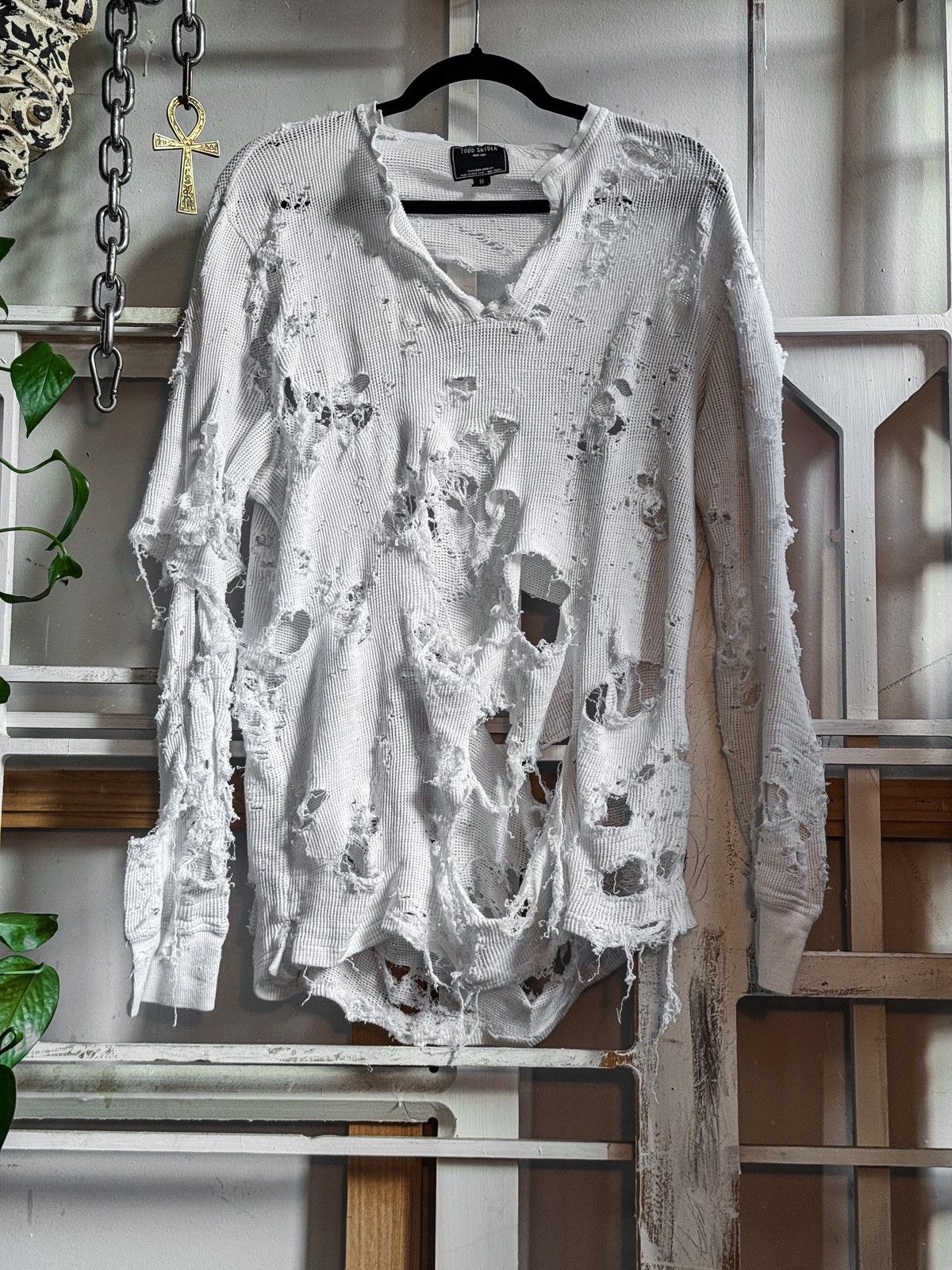 Todd Snyder Todd Snyder Distressed Henley Thermal – 100% Cotton Size US M / EU 48-50 / 2 - 5 Thumbnail