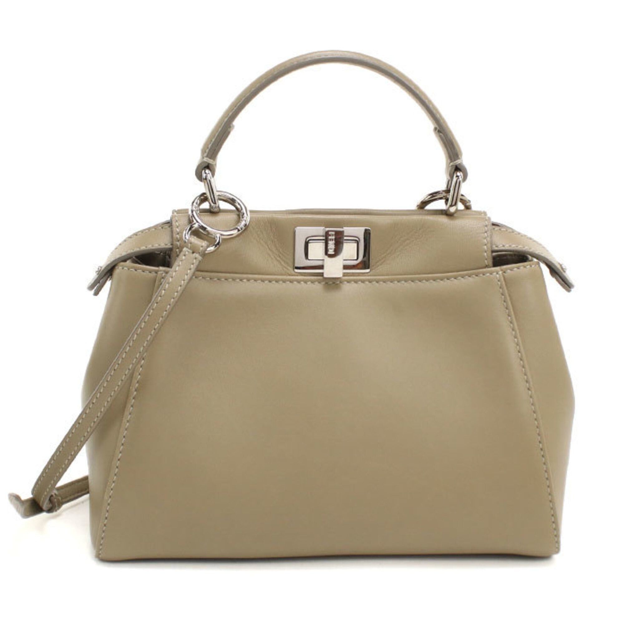 Fendi FENDI handbag 8BN244 2WAY Peekaboo Women's Beige Size ONE SIZE - 1 Thumbnail